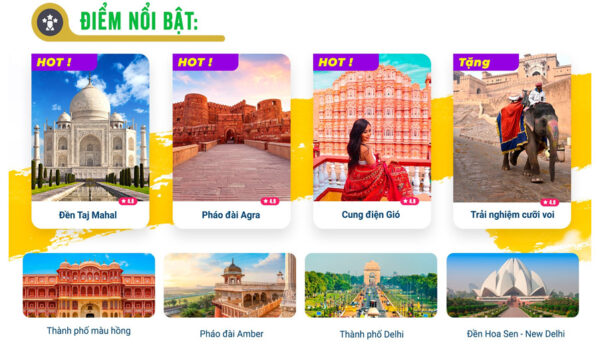 Du Lịch Ấn Độ Tam Giác Vàng Deihi – Japur – Arga 6n5đ